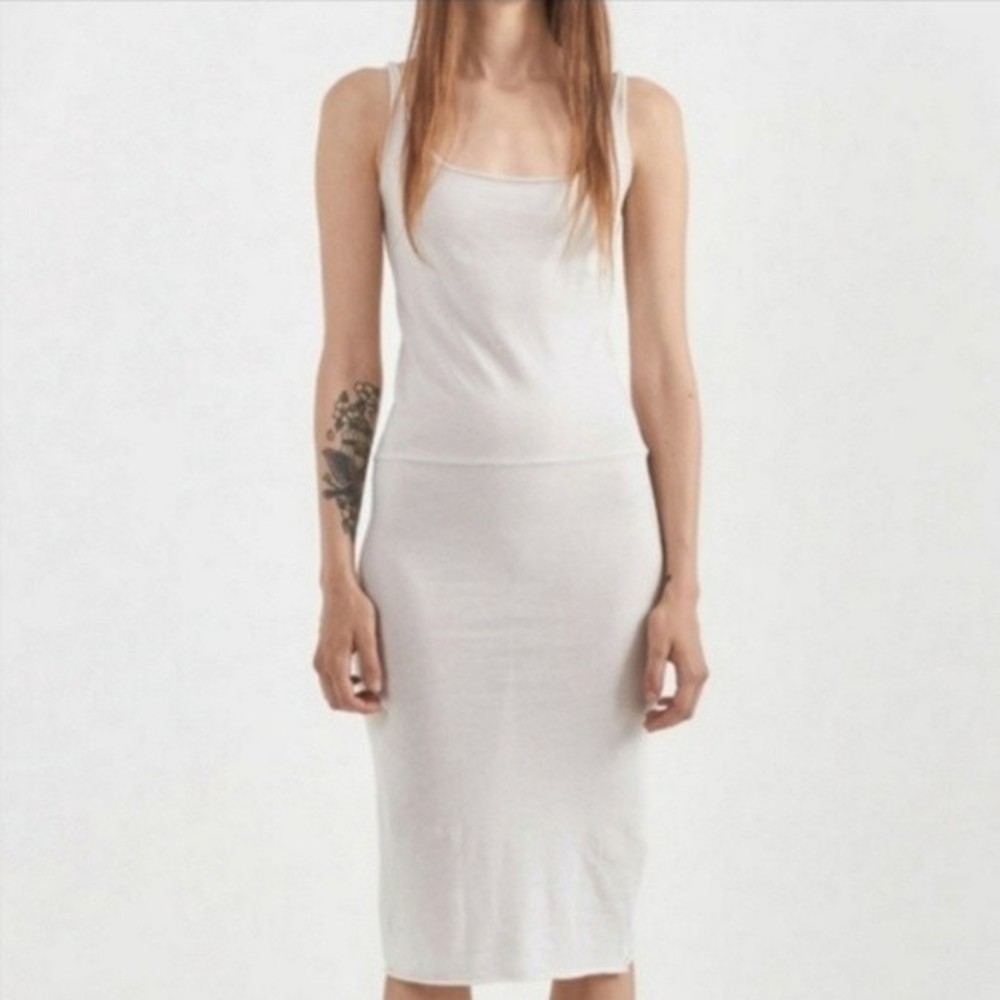 Raquel Allegra basic tan nude layering tank dress